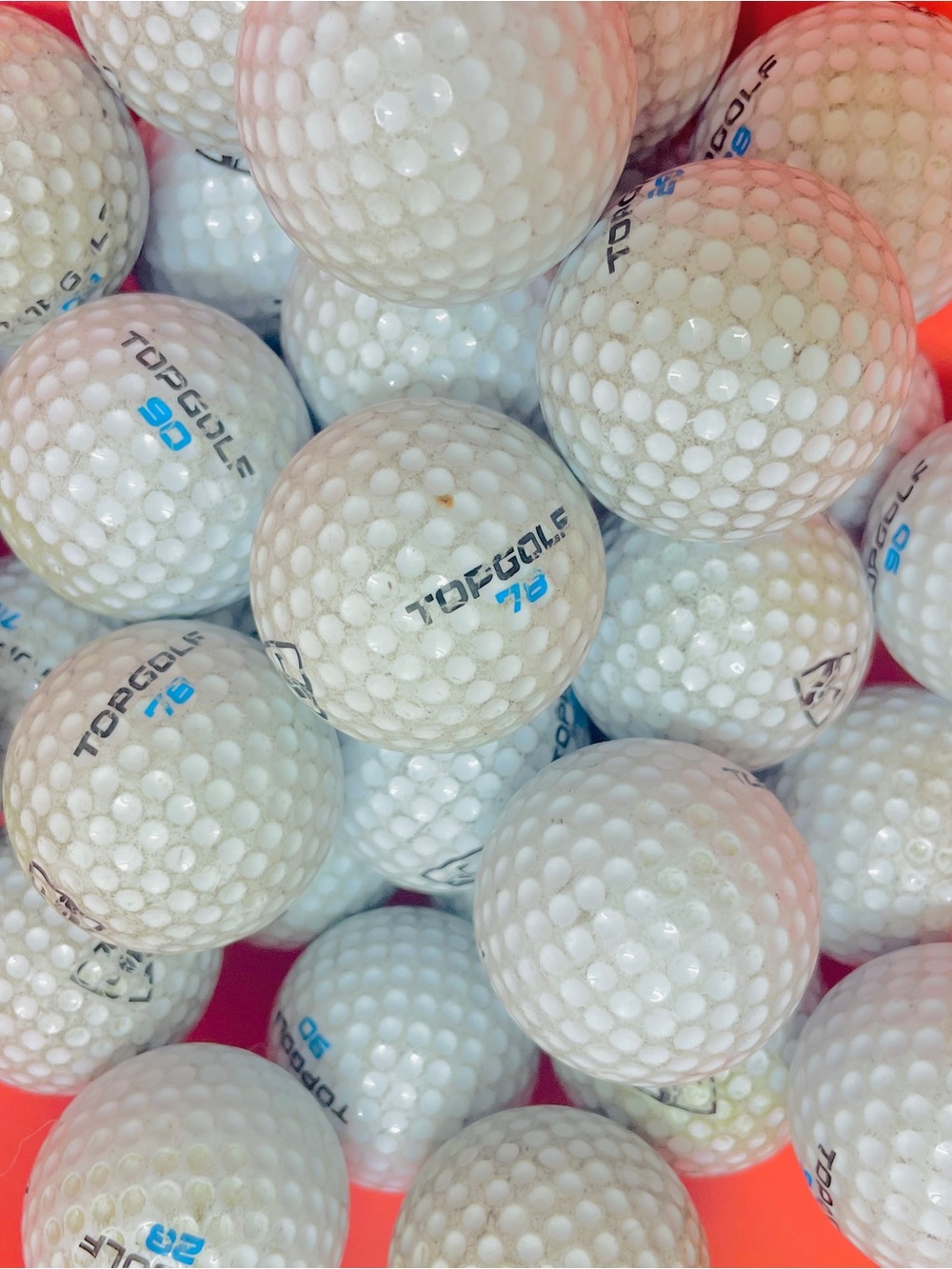 TOPGOLF 30 White Practice/Range Golf Balls AAA Grade for Driving Range